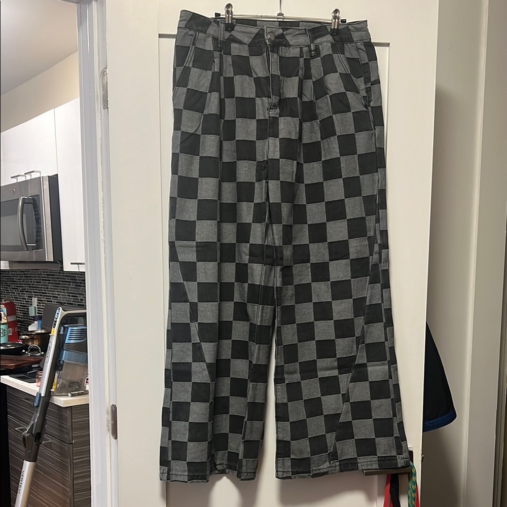 Checkered Gray Men's Pants
